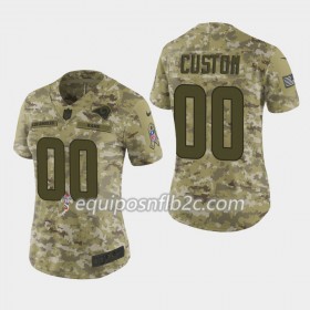 Camiseta Mujer NFL Los Angeles Rams Personalizar Nike Salute to Service 